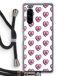 CaseCompany GIRL POWER: Sony Xperia 5 Transparant Hoesje met koord