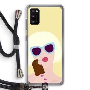 CaseCompany Ice cream: Samsung Galaxy A41 Transparant Hoesje met koord