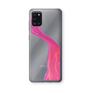 CaseCompany Paarse stroom: Samsung Galaxy A31 Transparant Hoesje