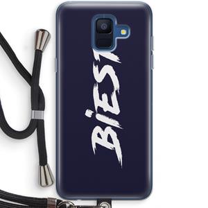 CaseCompany Biest: Samsung Galaxy A6 (2018) Transparant Hoesje met koord