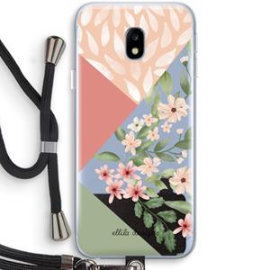 CaseCompany Sweet heaven geometrics: Samsung Galaxy J3 (2017) Transparant Hoesje met koord