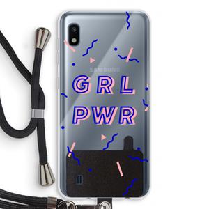 CaseCompany GRL PWR: Samsung Galaxy A10 Transparant Hoesje met koord