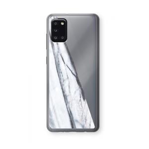 CaseCompany Gestreepte marmer: Samsung Galaxy A31 Transparant Hoesje