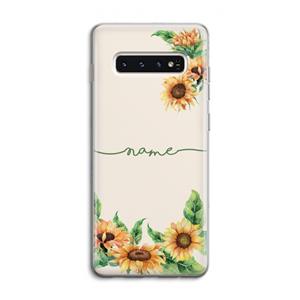 CaseCompany Zonnebloemen: Samsung Galaxy S10 4G Transparant Hoesje