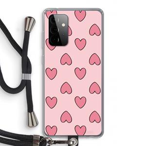 CaseCompany Ondersteboven verliefd: Samsung Galaxy A72 5G Transparant Hoesje met koord