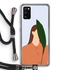CaseCompany Leaf: Samsung Galaxy A41 Transparant Hoesje met koord