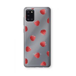 CaseCompany Framboosjes: Samsung Galaxy A31 Transparant Hoesje