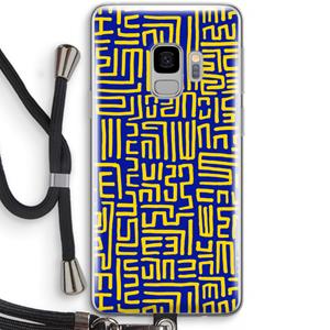 CaseCompany Majorelle Blue Print: Samsung Galaxy S9 Transparant Hoesje met koord