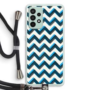 CaseCompany Onderbroken lijn: Samsung Galaxy A52s 5G Transparant Hoesje met koord