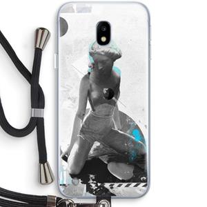 CaseCompany I will not feel a thing: Samsung Galaxy J3 (2017) Transparant Hoesje met koord