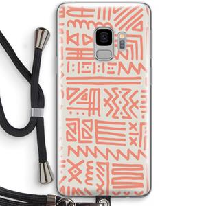 CaseCompany Marrakech Pink: Samsung Galaxy S9 Transparant Hoesje met koord