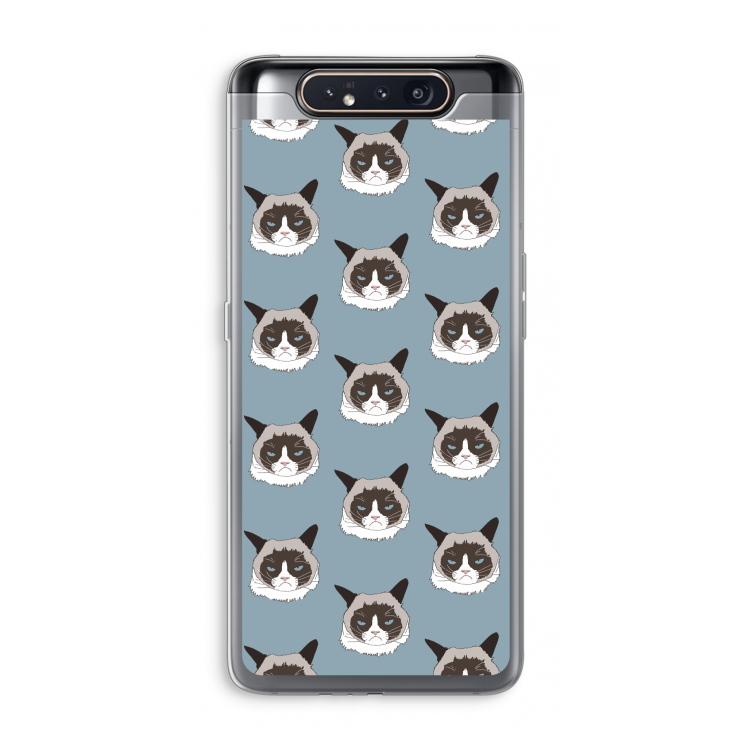 CaseCompany It's a Purrr Case: Samsung Galaxy A80 Transparant Hoesje