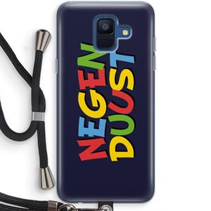 CaseCompany 90's One: Samsung Galaxy A6 (2018) Transparant Hoesje met koord