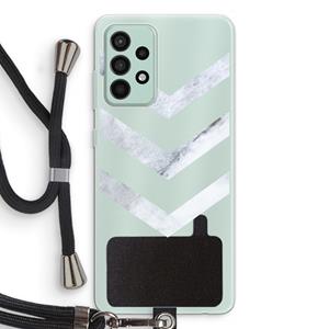 CaseCompany Marmeren pijlen: Samsung Galaxy A52s 5G Transparant Hoesje met koord
