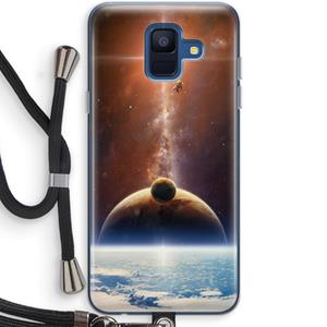 CaseCompany Omicron 2019: Samsung Galaxy A6 (2018) Transparant Hoesje met koord