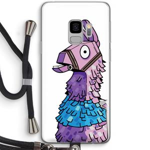 CaseCompany Lama: Samsung Galaxy S9 Transparant Hoesje met koord