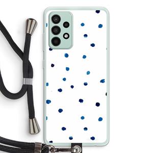 CaseCompany Blauwe stippen: Samsung Galaxy A52s 5G Transparant Hoesje met koord