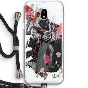 CaseCompany Dissimulation du réel: Samsung Galaxy J3 (2017) Transparant Hoesje met koord