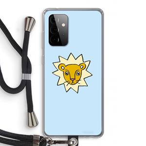 CaseCompany Kleine leeuw: Samsung Galaxy A72 5G Transparant Hoesje met koord