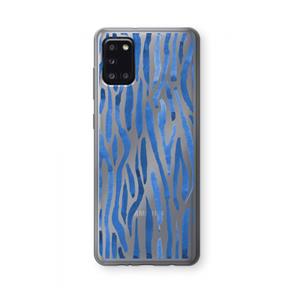 CaseCompany Blauwe nerven: Samsung Galaxy A31 Transparant Hoesje