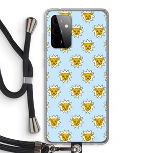 CaseCompany Leeuwenkoppen: Samsung Galaxy A72 5G Transparant Hoesje met koord