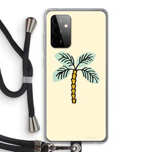 CaseCompany Palmboom: Samsung Galaxy A72 5G Transparant Hoesje met koord