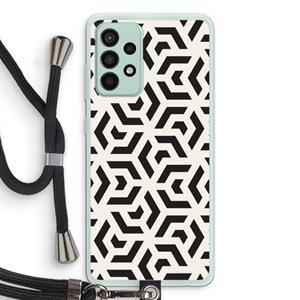 CaseCompany Crazy pattern: Samsung Galaxy A52s 5G Transparant Hoesje met koord
