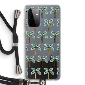 CaseCompany Paradise: Samsung Galaxy A72 5G Transparant Hoesje met koord