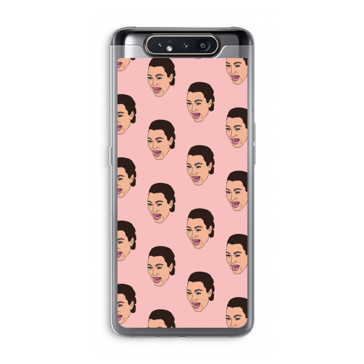 CaseCompany Ugly Cry Call: Samsung Galaxy A80 Transparant Hoesje