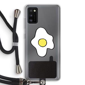CaseCompany Spiegelei: Samsung Galaxy A41 Transparant Hoesje met koord