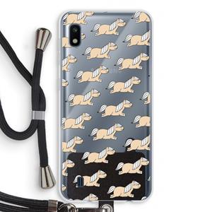 CaseCompany Ponys: Samsung Galaxy A10 Transparant Hoesje met koord