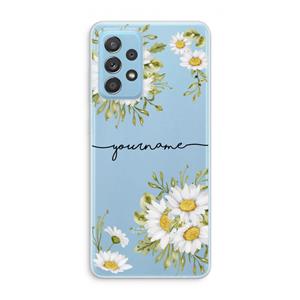 CaseCompany Daisies: Samsung Galaxy A73 Transparant Hoesje