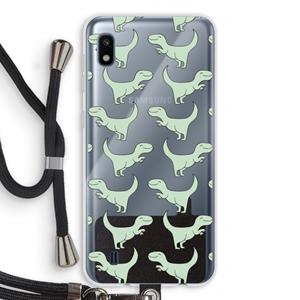 CaseCompany Dinos: Samsung Galaxy A10 Transparant Hoesje met koord
