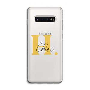 CaseCompany Amber Script: Samsung Galaxy S10 4G Transparant Hoesje
