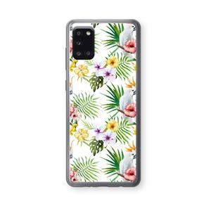 CaseCompany Gele kuif: Samsung Galaxy A31 Transparant Hoesje