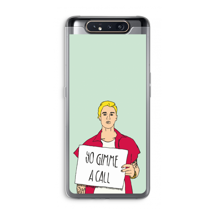 CaseCompany Gimme a call: Samsung Galaxy A80 Transparant Hoesje