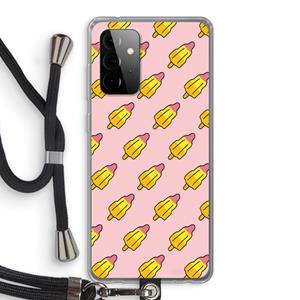 CaseCompany Waterijsjes: Samsung Galaxy A72 5G Transparant Hoesje met koord