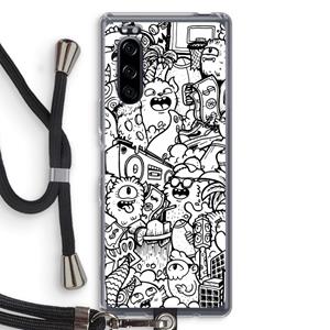 CaseCompany Vexx City #2: Sony Xperia 5 Transparant Hoesje met koord