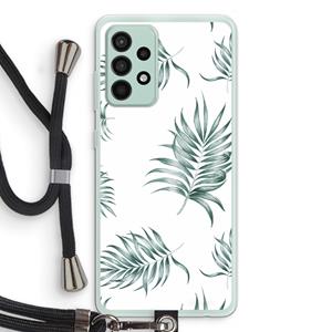 CaseCompany Simple leaves: Samsung Galaxy A52s 5G Transparant Hoesje met koord
