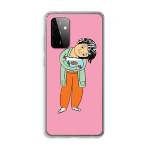 CaseCompany Visknuffel: Samsung Galaxy A72 Transparant Hoesje