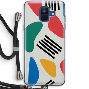 CaseCompany Illustratieve pop 1: Samsung Galaxy A6 (2018) Transparant Hoesje met koord