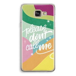 CaseCompany Don't call: Samsung Galaxy A5 (2016) Transparant Hoesje