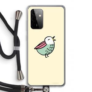 CaseCompany Birdy: Samsung Galaxy A72 5G Transparant Hoesje met koord