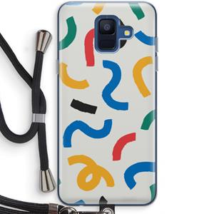 CaseCompany Illustratieve pop 2: Samsung Galaxy A6 (2018) Transparant Hoesje met koord