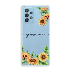 CaseCompany Zonnebloemen: Samsung Galaxy A73 Transparant Hoesje