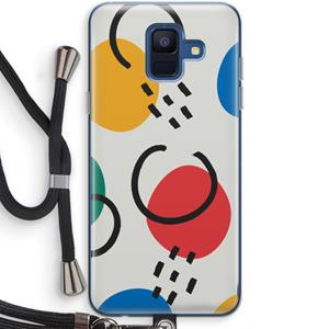 CaseCompany Illustratieve pop 3: Samsung Galaxy A6 (2018) Transparant Hoesje met koord