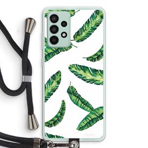 CaseCompany Lange bladeren: Samsung Galaxy A52s 5G Transparant Hoesje met koord