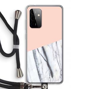 CaseCompany A touch of peach: Samsung Galaxy A72 5G Transparant Hoesje met koord