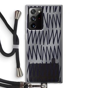 CaseCompany Marrakech Zigzag: Samsung Galaxy Note 20 Ultra / Note 20 Ultra 5G Transparant Hoesje met koord