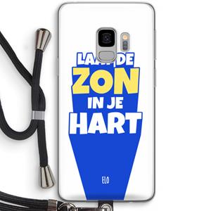 CaseCompany Laat de zon in je hart: Samsung Galaxy S9 Transparant Hoesje met koord